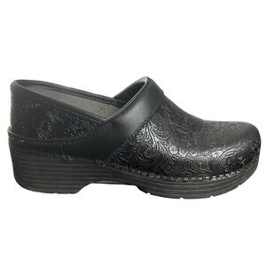 Dansko LT Pro Black Leather Clogs Size 36